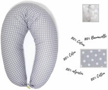 Carica l'immagine nel visualizzatore di Gallery, Cuscino Allattamento e Cuscino Gravidanza per Dormire, misura XXL, 100% Cotone