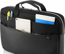 Carica l'immagine nel visualizzatore di Gallery, Borsa HP Duotone Per Notebook Fino 15.6", Nero/Argento, tasca anteriore
