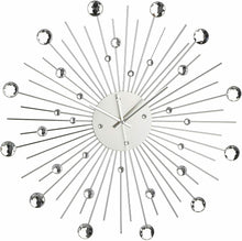 Carica l&#39;immagine nel visualizzatore di Gallery, Orologio da Parete in Metallo Stella di 50 cm l x 50 w x 4 h, Argento