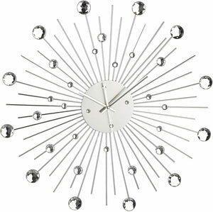 Orologio da Parete in Metallo Stella di 50 cm l x 50 w x 4 h, Argento