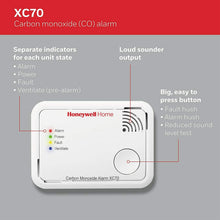 Carica l'immagine nel visualizzatore di Gallery, Rilevatore di monossido di carbonio Honeywell XC70-IT-A, Sicurezza casa