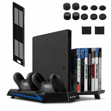 Carica l&#39;immagine nel visualizzatore di Gallery, Supporto verticale per PS4 Slim/PS4 Con Ventilatore e base di ricarica