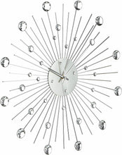 Carica l&#39;immagine nel visualizzatore di Gallery, Orologio da Parete in Metallo Stella di 50 cm l x 50 w x 4 h, Argento