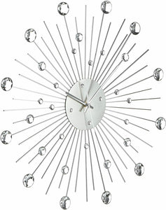 Orologio da Parete in Metallo Stella di 50 cm l x 50 w x 4 h, Argento