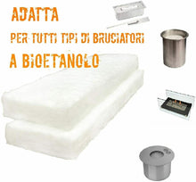 Carica l&#39;immagine nel visualizzatore di Gallery, 2 x Spugna per stufa e camini a bioetanolo etanolo, Lana di ceramica 30 X 10 cm