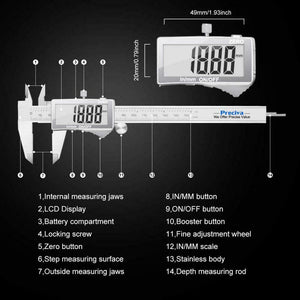 Calibro Digitale,Preciva Caliper metrico da 150 mm/6 pollice elettronico in...