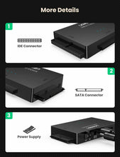 Carica l&#39;immagine nel visualizzatore di Gallery, Adattatore per HDD SSD esterni da 2.5&quot; e 3.5&quot;, Attacco SATA IDE USB 3.0, DC 12 V