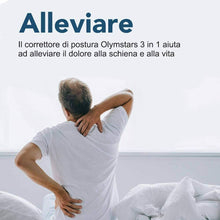 Carica l'immagine nel visualizzatore di Gallery, Olymstars Correttore Posturale, Postura Schiena Uomo 2IN1