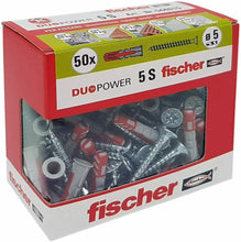 Carica l&#39;immagine nel visualizzatore di Gallery, 50 x Tasselli da 5 x 25 mm per muro pieno mattone forato Fischer Duopower vite