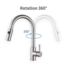 Carica l&#39;immagine nel visualizzatore di Gallery, HOMELODY Miscelatore Cucina con Doccetta Estraibile Girevole a 360° 2...