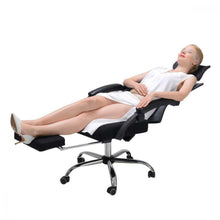 Carica l'immagine nel visualizzatore di Gallery, Hbada Sedia da Ufficio Ergonomica, Scrivania con Poggiapiedi Nero -1