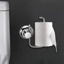 Carica l&#39;immagine nel visualizzatore di Gallery, Porta rotolo di carta igienica cromato in acciaio inox con sistema a ventosa