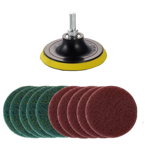 Kagni 10 Pezzi Pagliette Abrasive per Elettrico Trapano, 10 cm Spazzola per...