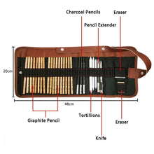 Carica l'immagine nel visualizzatore di Gallery, MEIRUIER 29 Pezzi Set da Disegno Matite Grafite Carboncino Penne Gomme 29pcs