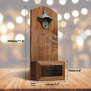 Janolia Apribottiglie da Parete, Cavatappi a Muro Legno con Stile retrò,...