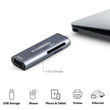 Carica l&#39;immagine nel visualizzatore di Gallery, KiWiBiRD Tipo C Lettore di Schede SD/Micro SD, Adattatore USB-C a USB 3.0...