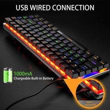 Carica l'immagine nel visualizzatore di Gallery, AK33 Tastiera meccanica Bluetooth Gaming Wireless interruttore blu, Nero, RGB