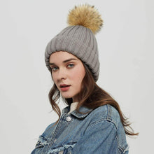 Carica l'immagine nel visualizzatore di Gallery, HATOOZE Cappello Beanie Invernale Lavorato a Maglia per Donna Ragazza grigio