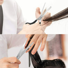 Carica l&#39;immagine nel visualizzatore di Gallery, Set di forbici per tagliare e sfoltire capelli in acciaio inox, Kit completo set