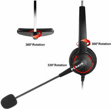 Carica l&#39;immagine nel visualizzatore di Gallery, Cuffie Regolabili per Telefono Fisso con Spina 4-Pin RJ9 e Microfono integrato