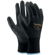 Carica l'immagine nel visualizzatore di Gallery, Ogrifox Guanti da lavoro in nylon rivestito poliuretano nero, per Large