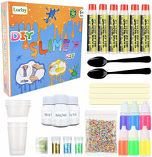 Carica l&#39;immagine nel visualizzatore di Gallery, Luclay Slime Making Kit Set di Giochi Completi in Fabbrica Fai-da-Te...