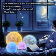 Carica l'immagine nel visualizzatore di Gallery, WYCY Lampada Luna 8CM 16 Colori 3D Stampa LED 8CM, Luce Lunare 16