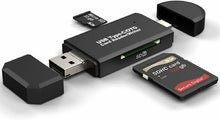 Carica l'immagine nel visualizzatore di Gallery, Hoonyer Lettore di Schede 3 in 1 Memoria SD/Micro SD e USB 2.0(3 1)