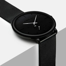 Carica l'immagine nel visualizzatore di Gallery, Orologio Uomo da Polso Ultra Sottile Minimalista per Impermeabile A5-argento