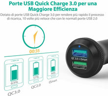 Carica l'immagine nel visualizzatore di Gallery, Caricabatterie per Auto con 2 Porte USB in Alluminio da 40W Tecnologia iSmart