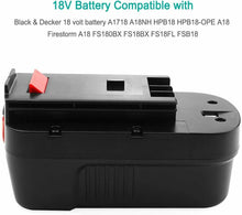 Carica l'immagine nel visualizzatore di Gallery, Batteria sostitutiva compatibile Black &amp; Decker A18 3.0Ah Ni-Mh, 18V, Ricambio