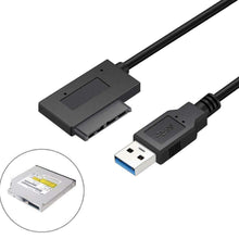 Carica l'immagine nel visualizzatore di Gallery, EasyULT USB 3.0 a 7 + 6 Adattatore di Cavo SATA Slimline 13Pin per...