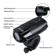 Carica l&#39;immagine nel visualizzatore di Gallery, BIGO Luce Anteriore Bici USB Ricaricabile 2000 mAh/900LM Fanale per MTB a...