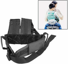 Carica l&#39;immagine nel visualizzatore di Gallery, Cintura di sicurezza per bambini per moto, Fascia regolabile, Imbracatura Nero