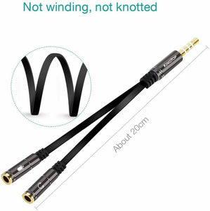 Cavo Splitter Audio Stereo Cuffie Microfono attacco Jack 3.5 mm, adattatore 20cm