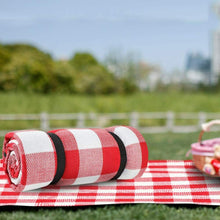 Carica l&#39;immagine nel visualizzatore di Gallery, Simpeak 200 x 200cm Coperta da Picnic Impermeabile e 200x200, Rosso Bianco