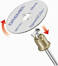 Carica l'immagine nel visualizzatore di Gallery, 2 x Dischi da taglio per mini drill Dremel SC406 38 mm, Perno multifunzione
