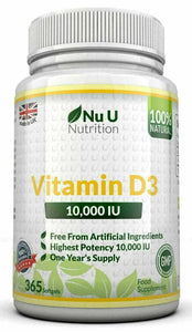 Vitamina D3 10.000 UI 365 Capsule Softgel Integratore di vitamina d3 nu u nutri