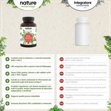 Carica l&#39;immagine nel visualizzatore di Gallery, Integratore Multivitaminico, 180 Compresse, Ingredienti naturali, di Gloryfeel