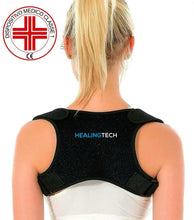 Carica l'immagine nel visualizzatore di Gallery, HEALINGTECH Fascia Posturale Spalle e Schiena Correttore Postura Uomo e Nero