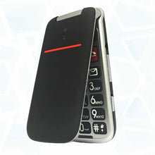 Carica l'immagine nel visualizzatore di Gallery, Telefono Cellulare per anziani Nero, Funzione SOS, Schermo 2.4", Tasti grandi