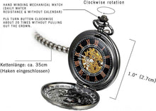 Carica l'immagine nel visualizzatore di Gallery, Lancardo Orologio da tasca per uomo in movimento meccanico con quadrante...