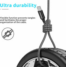 Carica l&#39;immagine nel visualizzatore di Gallery, GIANAC Cavo Micro USB,[4 Pezzi:0.5m,1m,2m,3m] Nylon USB USB...