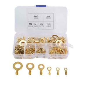 Kit Terminali Elettrici A Crimpare ELTA - Assortiti, Occhiello, Anello, Ottone - 5