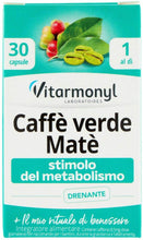 Carica l&#39;immagine nel visualizzatore di Gallery, 30 x Capsule integratore di Caffè Verde Matè, Vitarmonyl Stimolo del Metabolismo
