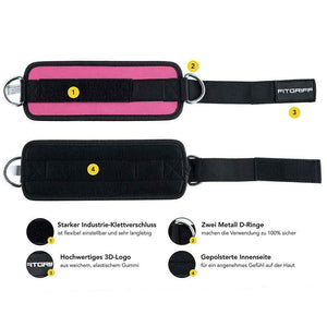 FITGRIFF - Cavigliere fitness imbottite per trazioni (2 pezzi) - donne e...