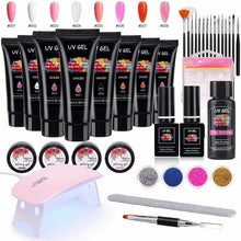 Carica l&#39;immagine nel visualizzatore di Gallery, Poligel per unghie, TopDirect 8 colori 15ml Kit Semipermanente Unghie Gel UV...