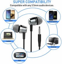 Carica l'immagine nel visualizzatore di Gallery, Auricolari in ear con microfono integrato, Attacco da 3.5 mm Suono potente Bassi