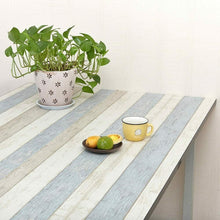 Carica l'immagine nel visualizzatore di Gallery, Rivestimento adesivo per mobili in PVC anti macchia, Effetto legno, Blu Beige