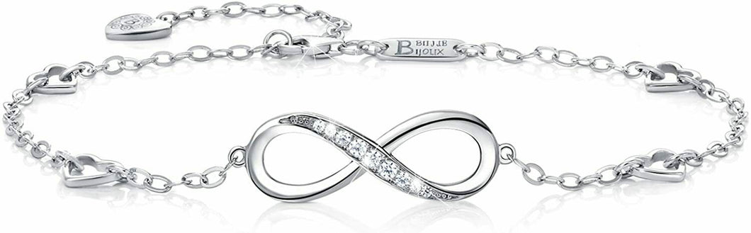 Billie Bijoux 925 Argento sterling Braccialetto alla caviglia con A-silver